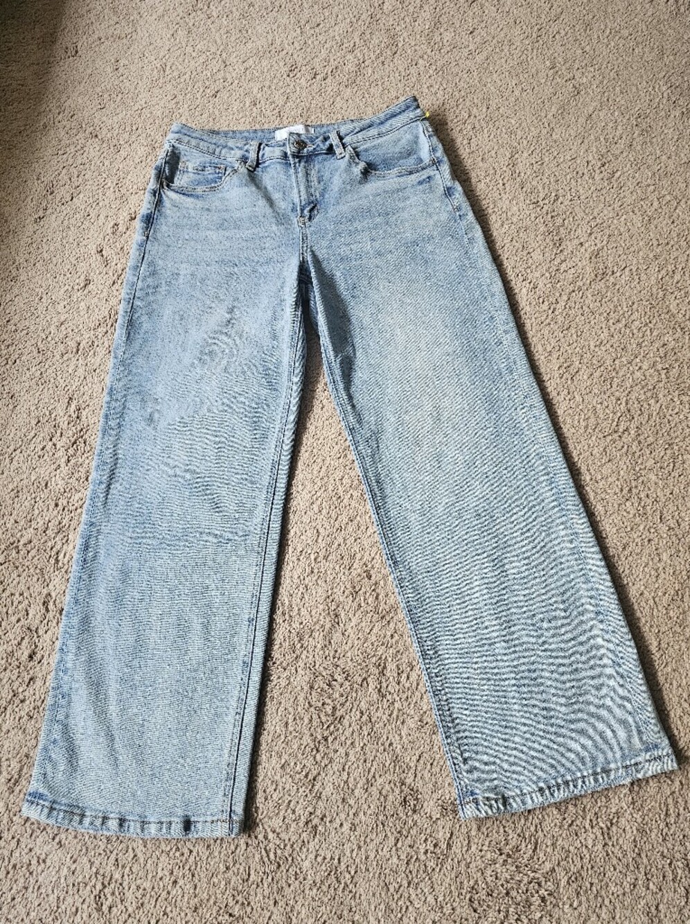 VERVET Light Blue Wash Women's Mid-Rise Dad Jeans 90s Style Stretchy Size 29